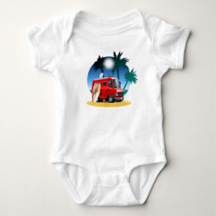 Body Para Bebê Cartoon Camper