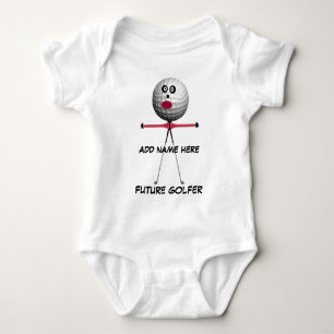 Body Para Bebê Cartoon de Bebê de Golfe Personalizado