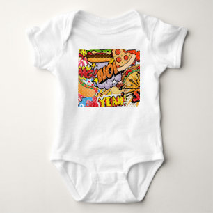 Body Para Bebê Cartoon de comida