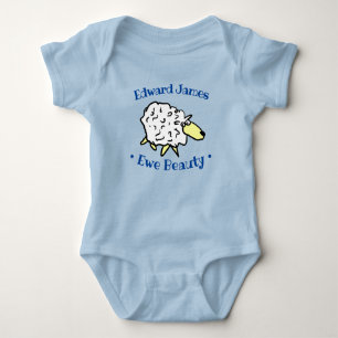 Body Para Bebê Cartoon de ovelha a Design para personalizar
