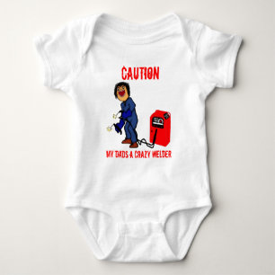Body Para Bebê Cartoon de Pai Louco