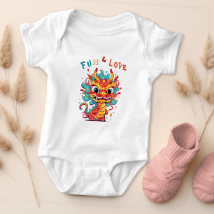 Body Para Bebê Cartoon Dragão Ano Novo Chinês Fu Presente para Cr