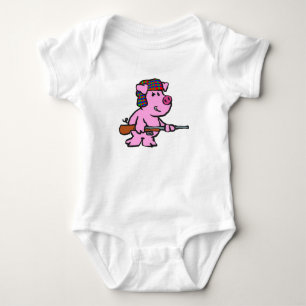 Body Para Bebê Cartoon engraçado para caçadores de porcos   escol