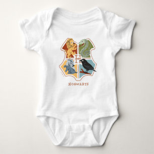 Body Para Bebê Cartoon Hogwarts Crest