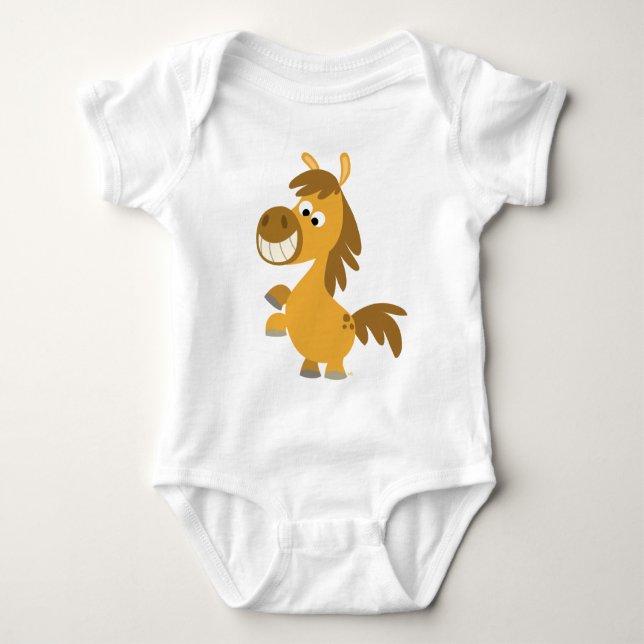 Body Para Bebê Cartoon Impetuante Pony Baby Roupa (Frente)