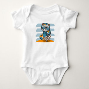 Body Para Bebê Cartoon Raccoon