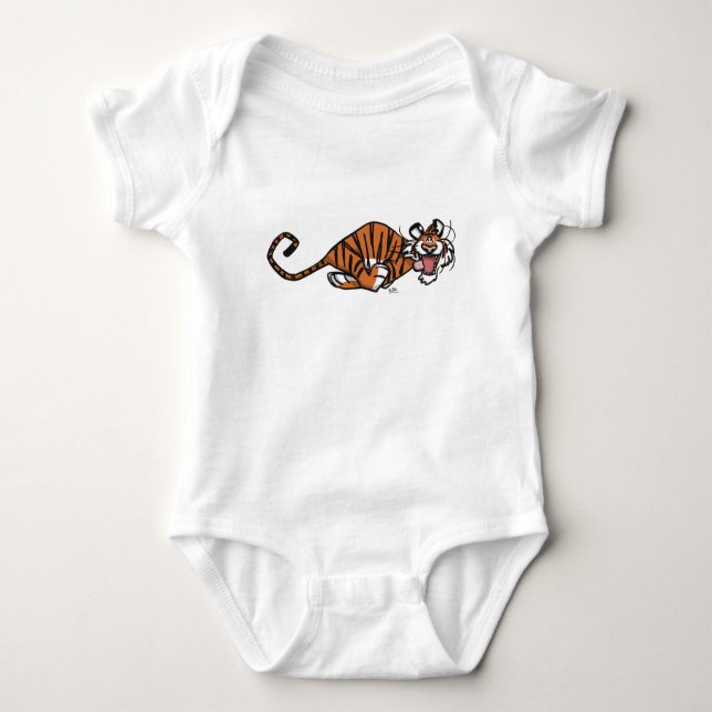 Body Para Bebê Cartoon Running Tiger Baby Roupa (Frente)