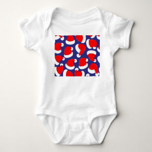 Body Para Bebê Cartoon Santa Hat - Fundo sem costura