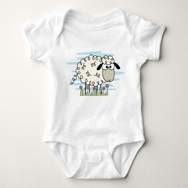 Body Para Bebê Cartoon Sheep (Frente)