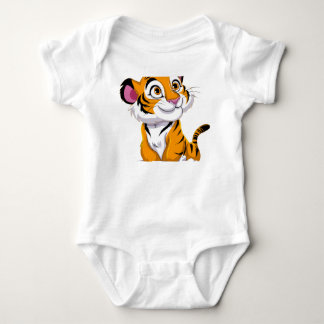Body Para Bebê Cartoon Tiger Cub, Jersey
