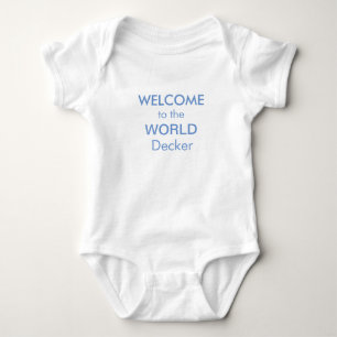 Body Para Bebê Cartucho personalizado de bebê "Bem-vindo ao Mundo
