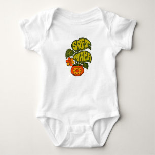 Body Para Bebê Casa de planta retrô groovy "Mama Macia" Tipografi
