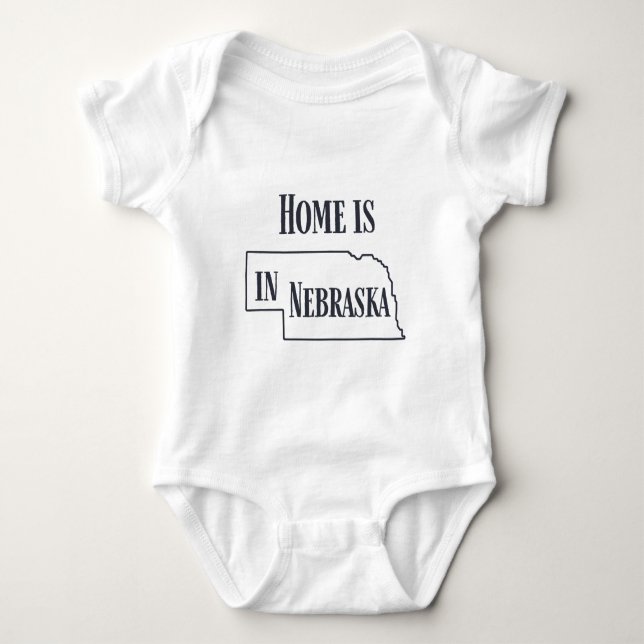 Body Para Bebê Casa é em Nebraska (Frente)