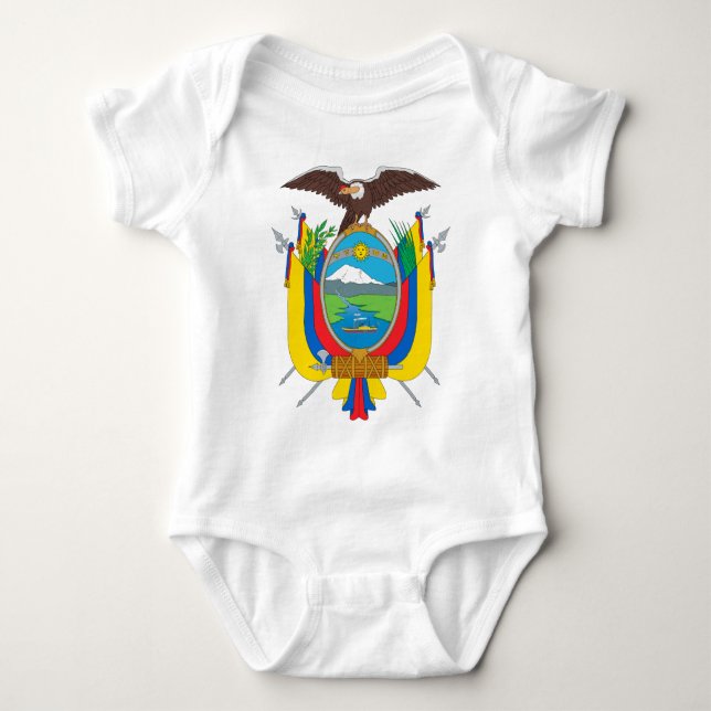 Body Para Bebê Casaco de armas do Equador (Frente)