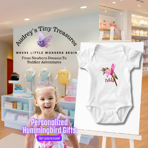 Body Para Bebê Casaco de bebê personalizado do beija-flor