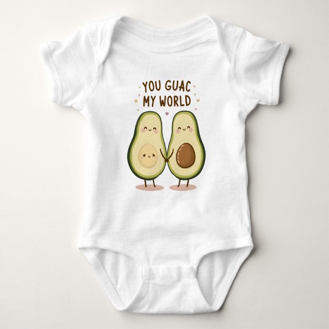 Body Para Bebê Casal Cute Avocado (Frente)