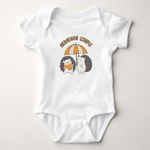 Body Para Bebê Casal de ouriços 