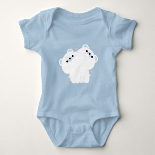 Body Para Bebê Casal de Urso Polar Cujo