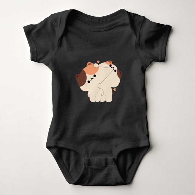 Body Para Bebê Casal Tortie Cat (Frente)