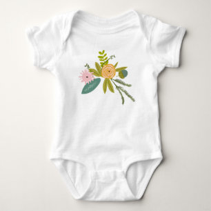 Body Para Bebê Casamento tema damasco de Chartreuse Turquoise Mod