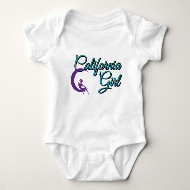 Body Para Bebê Casca de bebê da California Girl (Frente)