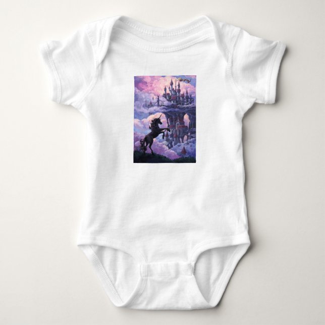 Body Para Bebê Castelo de Unicórnio (Frente)