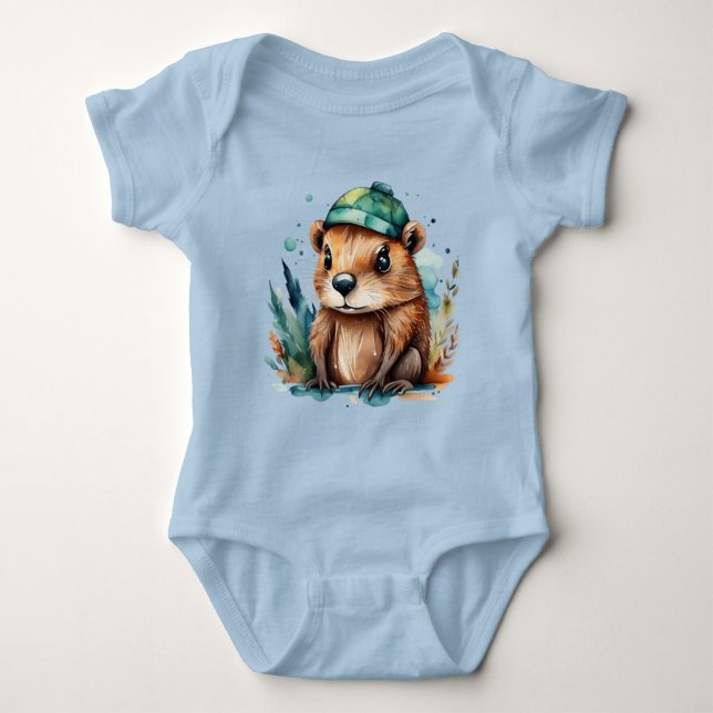 Body Para Bebê Castor (Frente)