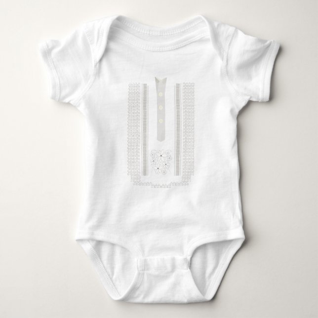 Body Para Bebê Casual Barong Tee (Frente)