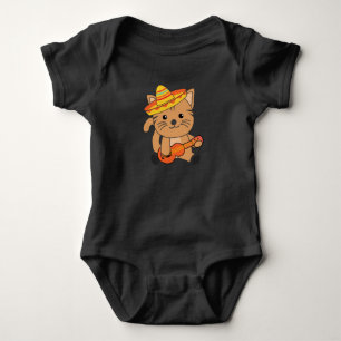 Body Para Bebê Cat Cinco De Meow Cats Sombrero Mexicanos