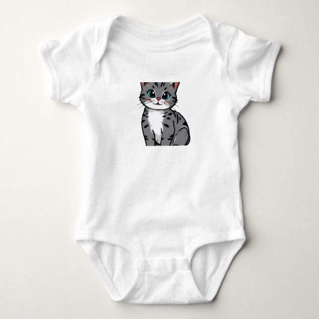 Body Para Bebê Cat design  (Frente)