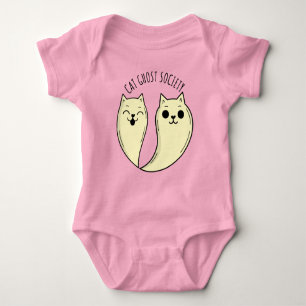 Body Para Bebê Cat Ghost Society Spooky Engraçado Pet Halloween