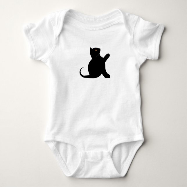 Body Para Bebê Cat Saying Hello (Frente)