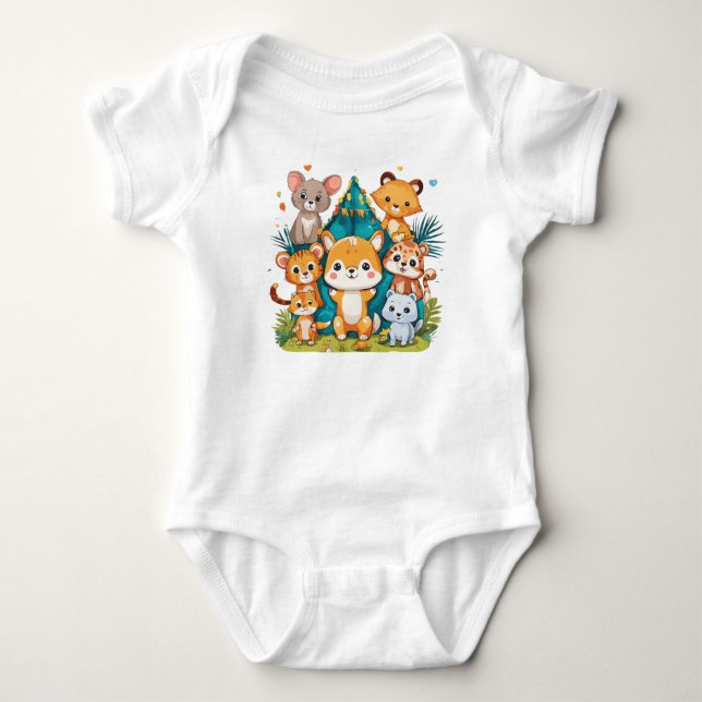 Body Para Bebê cat-shirt (Frente)