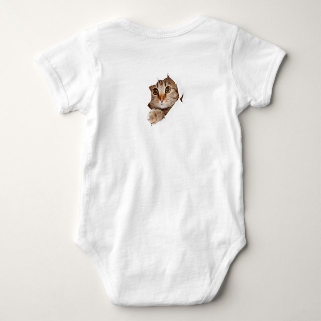 Body Para Bebê Cat_T-shirt_Trendy_fashion_visto (Verso)