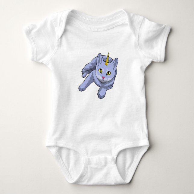 Body Para Bebê Cat Unicorn (Frente)