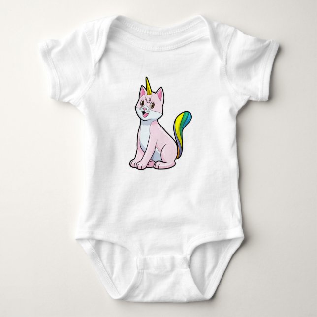 Body Para Bebê Cat Unicorn (Frente)