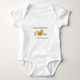 Body Para Bebê Catholic baptism kids modern simple QR minimal