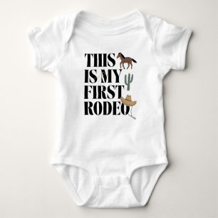 Body Para Bebê Caubói Ocidental Este É Meu Primeiro Rodeio Bebê
