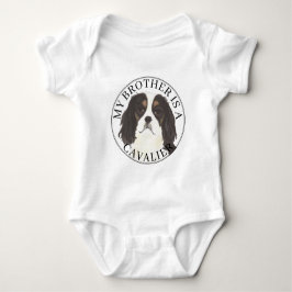 Body Para Bebê Cavaleiro King Charles Spaniel Tricolor Irmão Mais