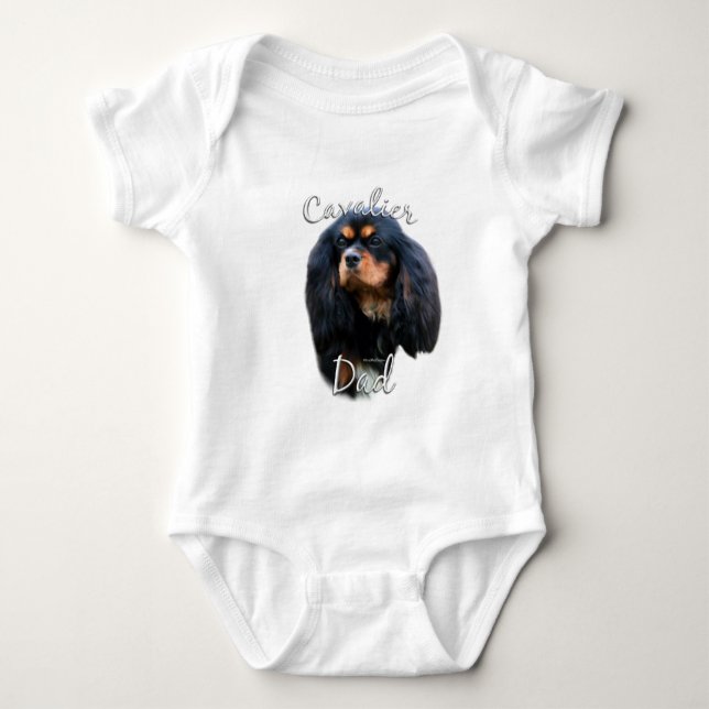 Body Para Bebê Cavalier King Charles Spaniel Pai 2 (Frente)