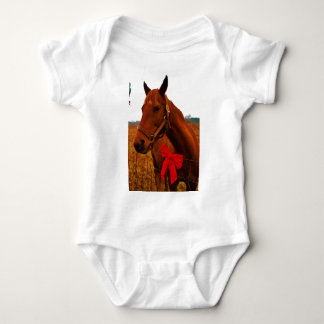 Body Para Bebê Cavalo com Arco Vermelho