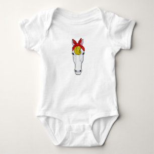 Body Para Bebê Cavalo com Laço