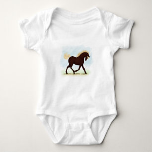 Body Para Bebê Cavalo da Montanha Rochosa