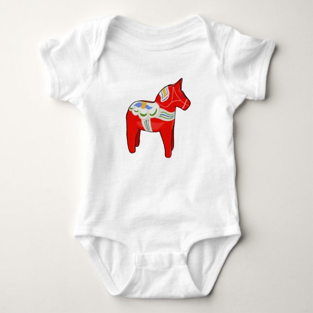 Body Para Bebê Cavalo Dalecarliano (Frente)