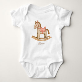Body Para Bebê Cavalo de Balanço Fofo