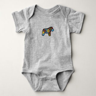 Body Para Bebê Cavalo de Patchwork