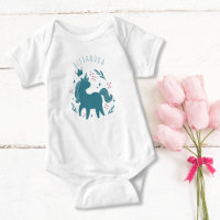Cavalo de Unicórnio Cinza Turquesa Branco