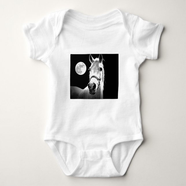 Body Para Bebê Cavalo e Lua (Frente)