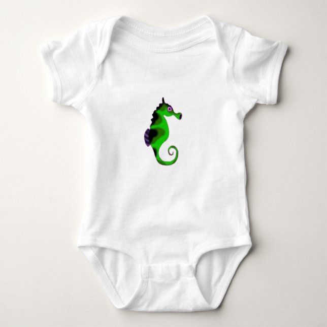 BODY PARA BEBÊ CAVALO MARINHO (Frente)