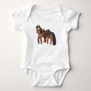 Body Para Bebê Cavalo ocidental dos desenhos animados bonitos